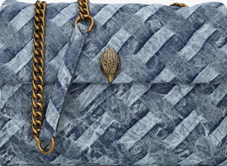 blauwe kurt geiger london handtas large kensington soft