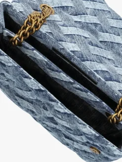 blauwe kurt geiger london handtas large kensington soft