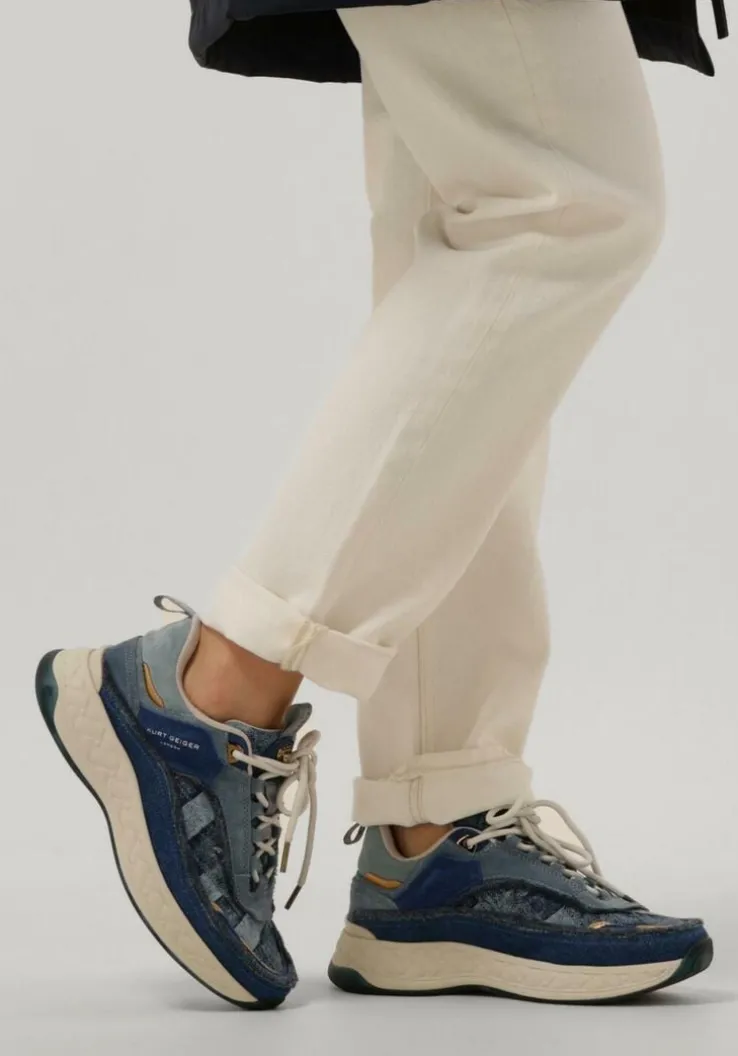 blauwe kurt geiger london lage sneakers kensington sneaker