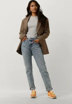 blauwe lee mom jeans rider jeans washed in light