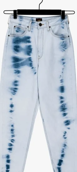 blauwe lee mom jeans stella taperd