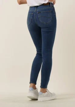 blauwe lee skinny jeans scarlett high