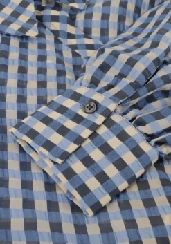 blauwe levete room midi jurk anemoone 1