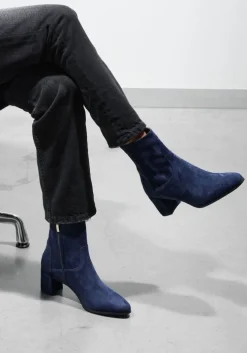 blauwe lina locchi enkellaarsjes 8543