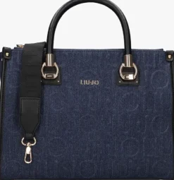 blauwe liu jo handtas manh boston bag