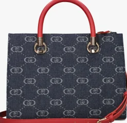 blauwe liu jo handtas manh boston bag