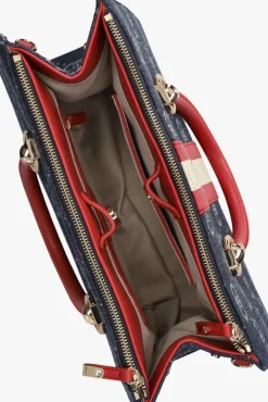 blauwe liu jo handtas manh boston bag