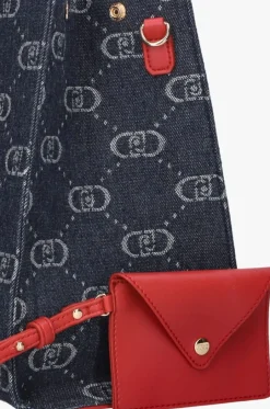 blauwe liu jo handtas manh boston bag