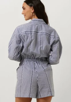 blauwe liu jo playsuits popeline stampa tp dress