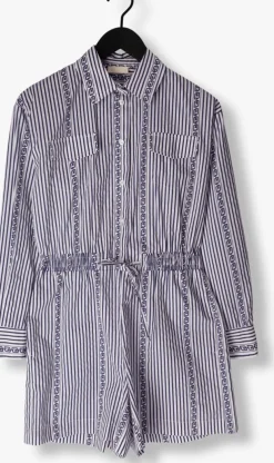 blauwe liu jo playsuits popeline stampa tp dress