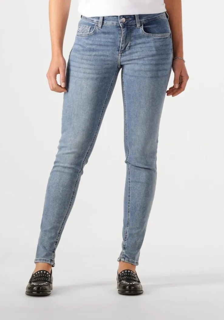 blauwe liu jo slim fit jeans b.up fabulous reg.w.
