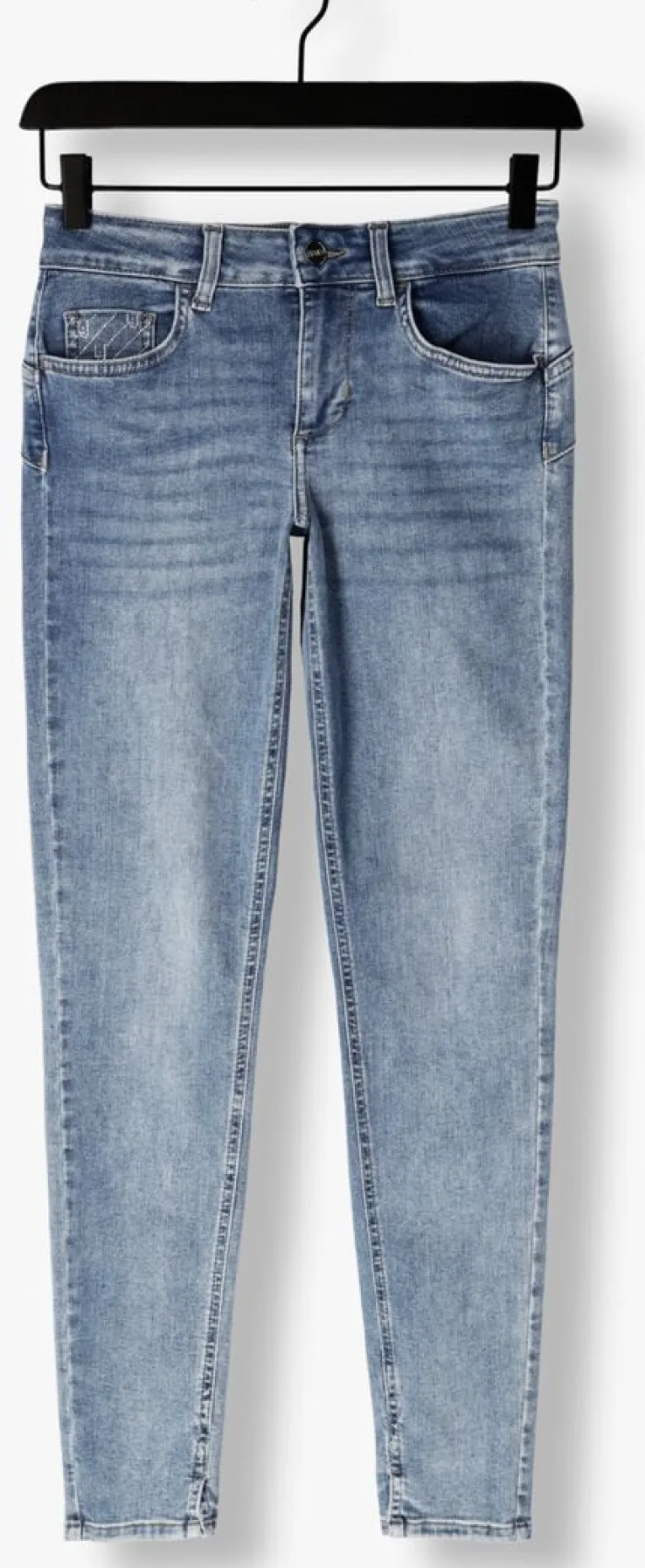 blauwe liu jo slim fit jeans b.up fabulous reg.w.