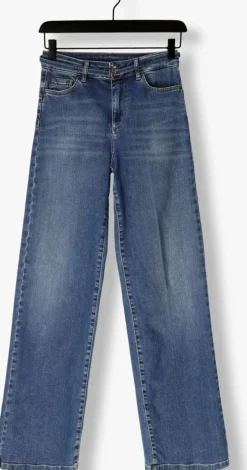 blauwe liu jo wide jeans buttom up good flair
