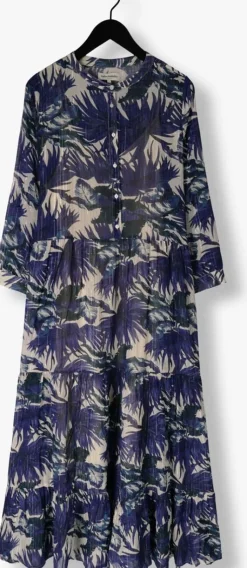 blauwe lollys laundry maxi jurk neell maxi dress ls