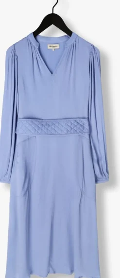 blauwe lollys laundry midi jurk parisll midi dress ls