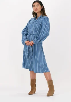 blauwe lollys laundry midi jurk kamma