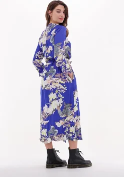blauwe lollys laundry midi jurk harper dress