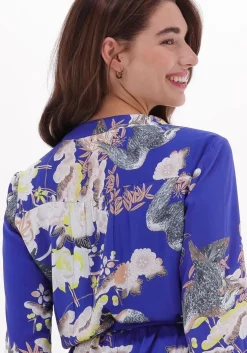 blauwe lollys laundry midi jurk harper dress