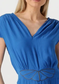 blauwe louizon maxi jurk fayence