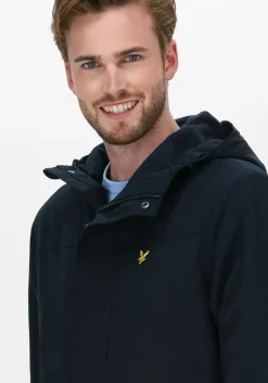 blauwe lyle & scott parka's hooded parka