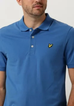 blauwe lyle & scott polo plain polo shirt