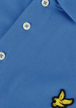 blauwe lyle & scott polo plain polo shirt