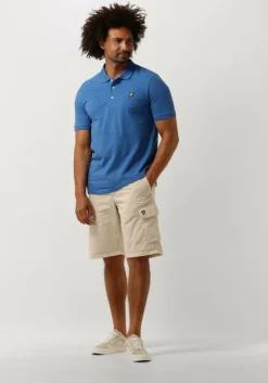 blauwe lyle & scott polo plain polo shirt