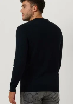 blauwe lyle & scott trui crew neck cotton merino jumper