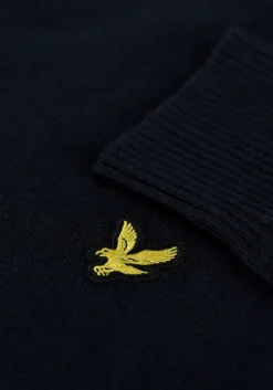 blauwe lyle & scott trui crew neck cotton merino jumper