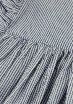 blauwe marmar copenhagen mini jurk danita frill