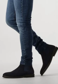 blauwe mazzeltov chelsea boots 4p-15812