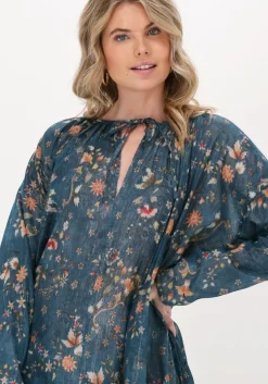 blauwe mes demoiselles midi jurk yuna dress