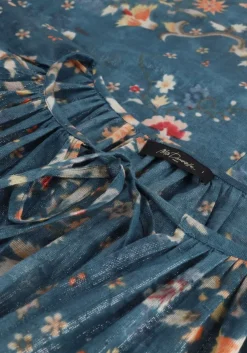 blauwe mes demoiselles midi jurk yuna dress