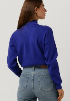 blauwe minus trui jose knit turtleneck
