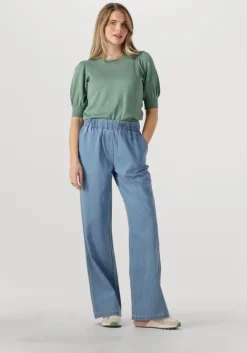 blauwe minus wide jeans bora mid waist pant