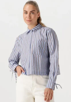 blauwe modström blouses meyrickmd stripe shirt