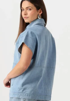 blauwe modström gilet tenormd vest