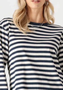 blauwe modström tops & t-shirts hellenmd ls stripe t-shirt