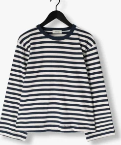blauwe modström tops & t-shirts hellenmd ls stripe t-shirt