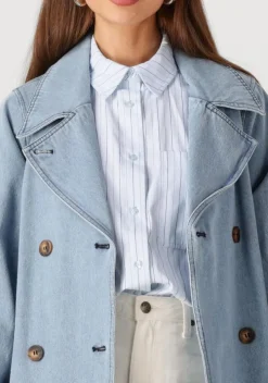 blauwe modström trenchcoats madelinemd denim jacket