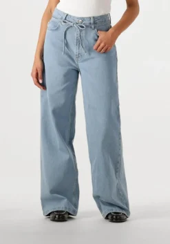 blauwe modström wide jeans isoldemd solid pants