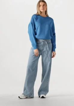 blauwe modström wide jeans isoldemd solid pants