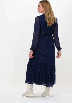 blauwe moliin maxi jurk dina