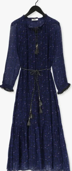 blauwe moliin maxi jurk dina