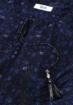 blauwe moliin maxi jurk dina