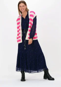 blauwe moliin maxi jurk dina