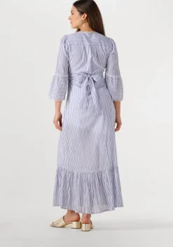 blauwe moliin maxi jurk dulce