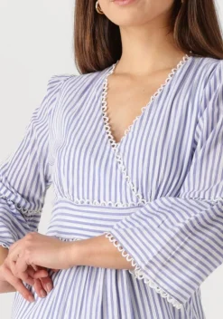 blauwe moliin maxi jurk dulce