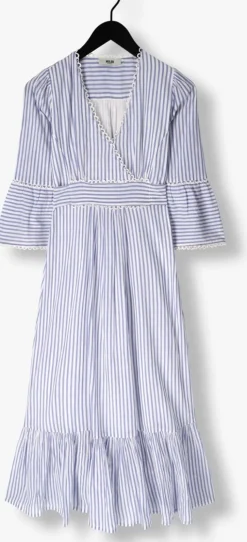 blauwe moliin maxi jurk dulce