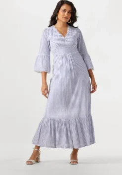 blauwe moliin maxi jurk dulce